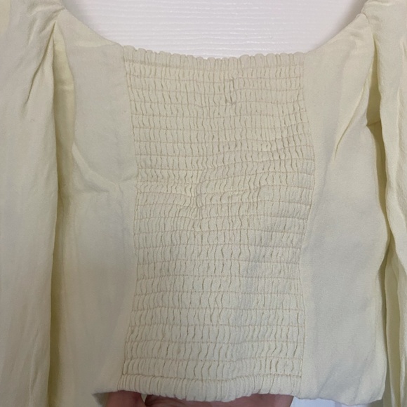 Wilfred Novella Top Long Sleeve Blouse LIGHT YELLOW - Picture 9 of 9